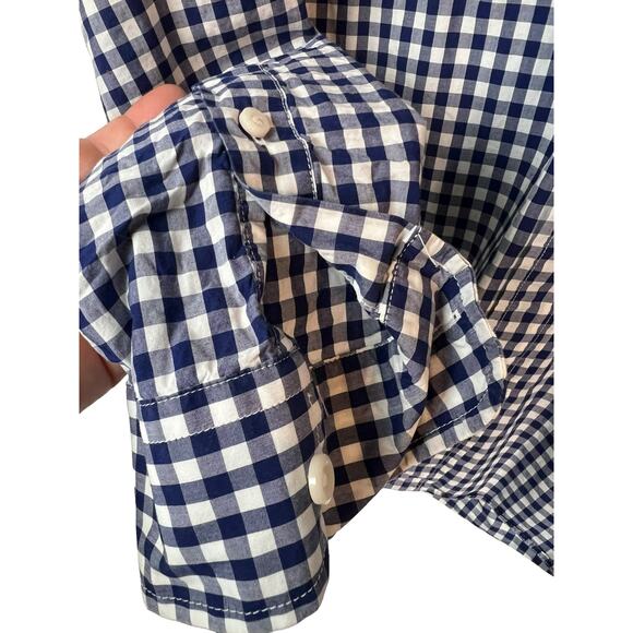Club Monaco Blue White Checkered Button Down Casual Shirt Preppy Office Twee S - Picture 5 of 7